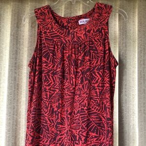 Sleeveless red Iolani top